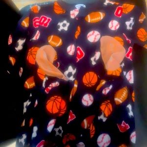Boys sport themed fleece pajamas